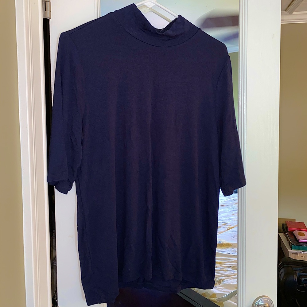New mock knit top